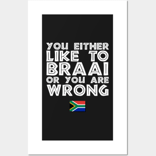 Like To Braai Joke South Africa Posters and Art